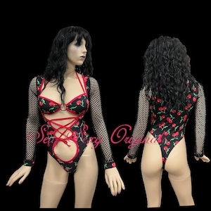 Cherry Thong Bodysuit Exotic Dance Wear Stripper Wear XS-3X