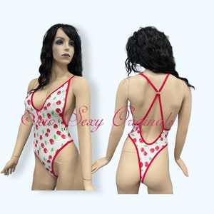 Cherry Thong Bodysuit Exotic Dance Wear Stripper Wear XS-3X