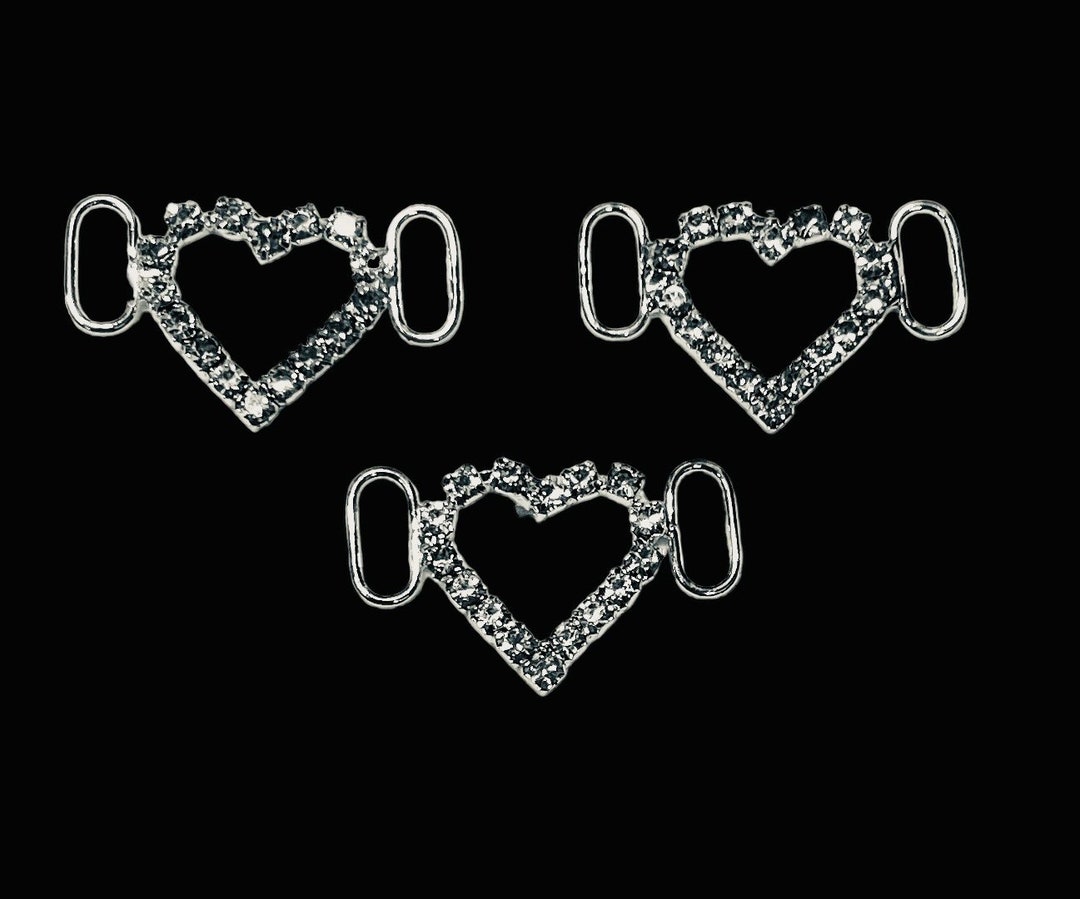 Heart Shaped Bikini Connectors Set of 3 Etsy
