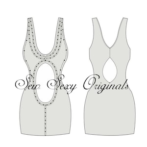 Stripper Sewing Patterns Club Wear  Exotic Dancer Dance Wear The Sophie Mini dress PDF Pattern