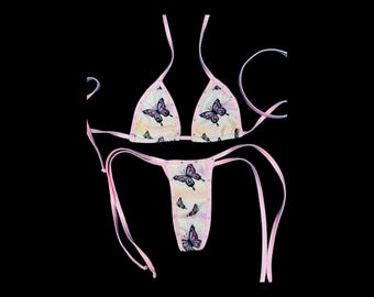 Microkini  Bikini Exotic Dancewear Rhinestones