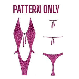 NEW! Stripper Sewing Pattern The Kellie  One Piece  PDF  Pattern Digital Download Exotic Dance Wear Letter/A0/A4/Projector