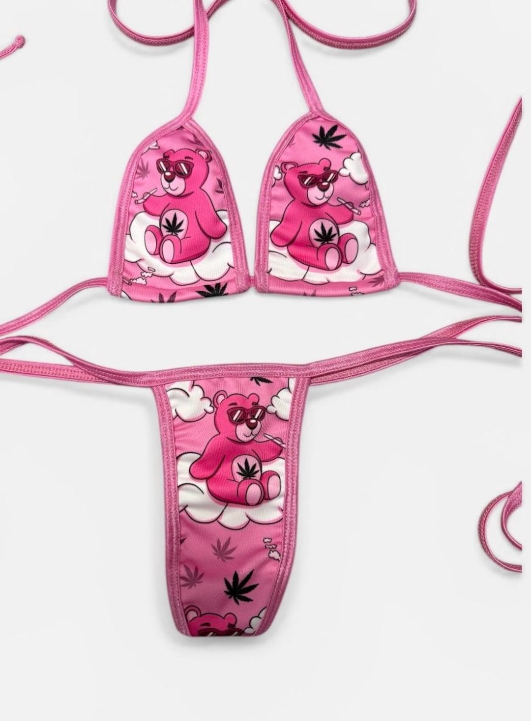 Stoner Bear Microkini Bikini Set XXS-XL Exotic Dancewear Stripper - Etsy