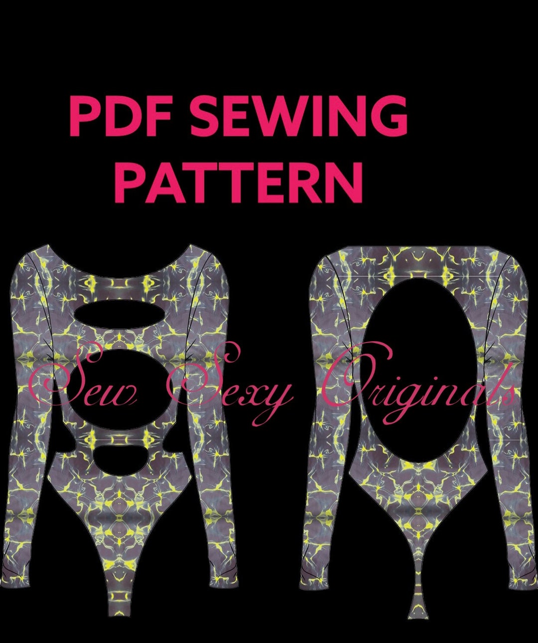 Rave Pattern Rave Sewing Pattern: Bodysuit Bottlegirl Bartender Exotic Dance Wear ...