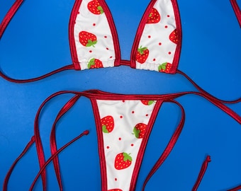 Microkini Bikini Exotic Dancewear Strawberries