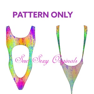 Stripper Sewing Patterns Exotic Dancewear Sexy  SWIMWEAR PDF The Paola One Piece Digital Download Exotic Dancer