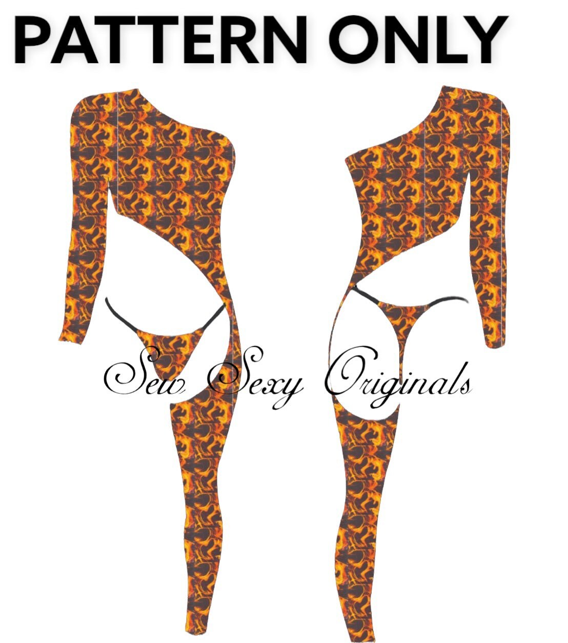 NEW Stripper Sewing Pattern the Larissa One Piece Bodysuit PDF