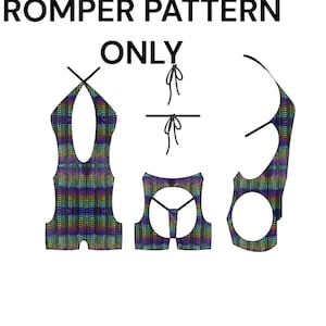 Romoer Sewing Pattern The Andrea Romper PDF Pattern Bartender Bottle girl PDF Sewing Pattern Digital Download XS-3X