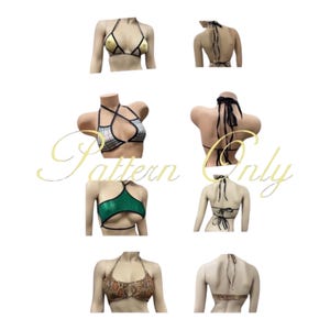 Stripper Tops Schnittmuster: Exotic Dancewear Rave , 4 Tops (XS-3X) (PDF Pattern)