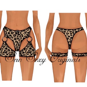 Patrón de costura Rave hasta 3X Patrón de ropa de baile exótica Sexy PDF Descarga digital La braguita con liga Alexa Carta/AO/A4
