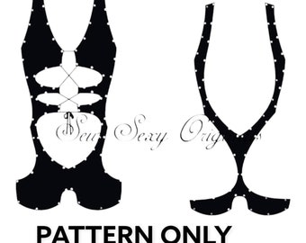 New! Stripper Pattern The Francesca Romper PDF Sewing Pattern Exotic Dancer Dancewear Rave Bartender Bottle Girl Digital Download XS-3X