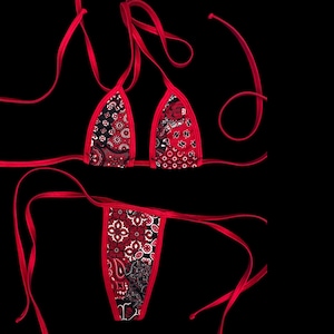 Exotic Dance Wear Stripper Wear Micro kini Bikini Set  XXS-XL