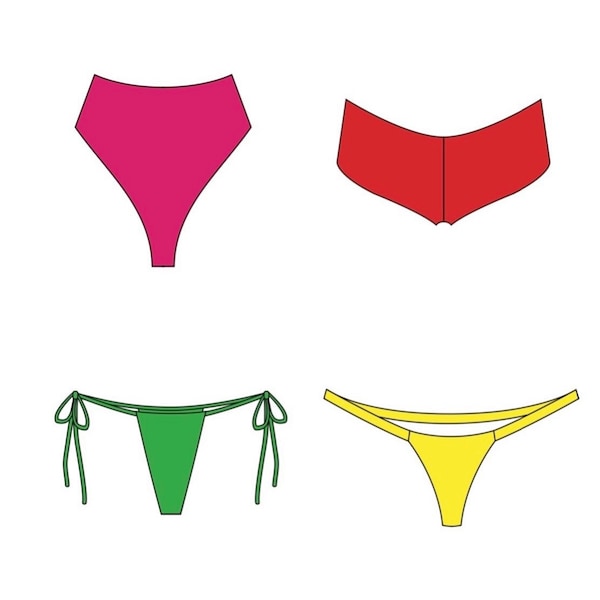 Naaipatroon stripper: broek 4 stijlen, exotische danskleding Rave XS-3X (pdf-patroon)