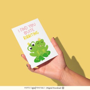 Romantische Karte für Partner | Valentinstage & Jahrestag druckbare | Freund/Freundin | Mann/Frau | Froggin Lieb Dich | Digitaler Download