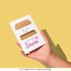 Romantische kaart voor partner | Afdrukbaar Valentijnsdag en jubileum | Vriend/vriendin | Echtgenoot/vrouw | Love You S'more | Digitale download