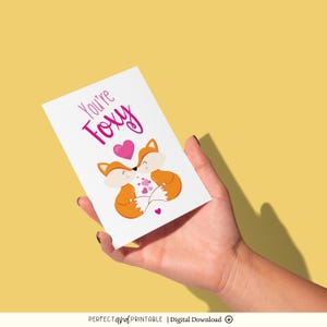 Romantische Liebeskarte für Partner | Valentinstage & Jahrestag druckbare | Freund/Freundin | Mann/Frau | Du bist Foxy | Digitaler Download