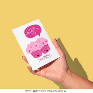 Romantische Karte für Partner | Valentinstags- und Jahrestagsgeschenk | Freund/Freundin | Mann/Frau | Liebe Muffins druckbare | Digitaler Download