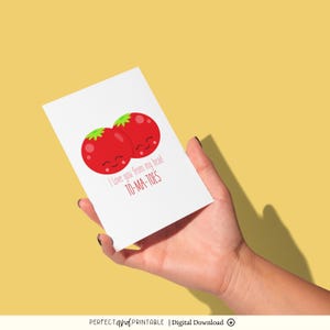 Romantische Karte für Partner | Valentinstage & Jahrestag druckbare | Freund/Freundin | Mann/Frau | Ich liebe Dich TOMATEN | Digitaler Download