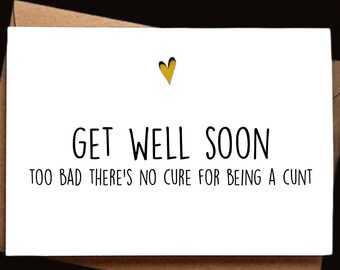 Funny Get Well Soon Card