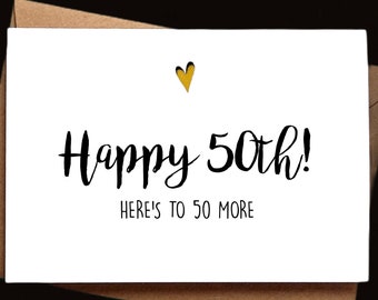 50th Birthday Cards - Etsy Canada 50th Birthday Cards - Etsy Canada