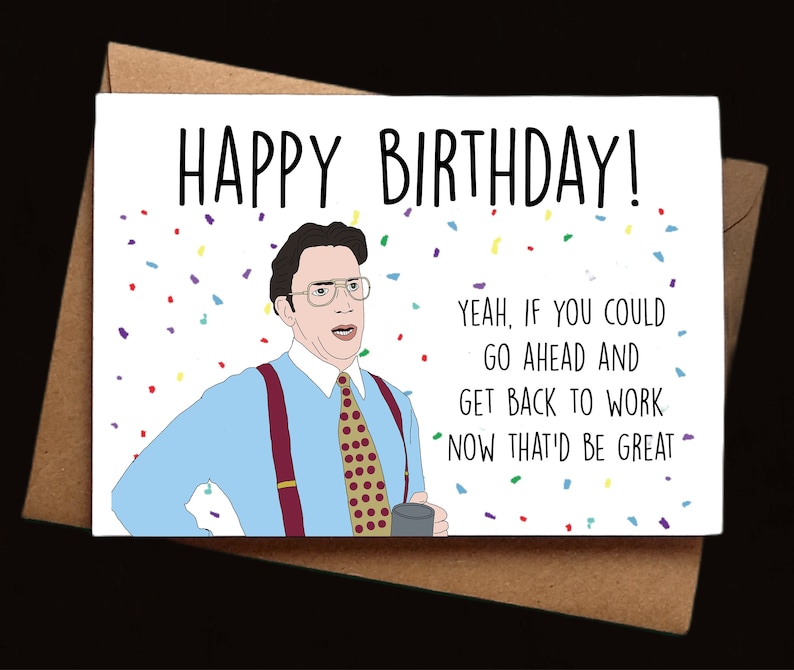 Funny Birthday Card Birthday Card for Coworker Employee - Etsy