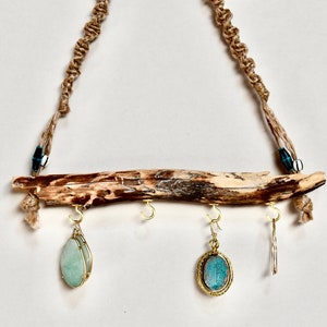 Wood/Macrame Jewelry Hanger