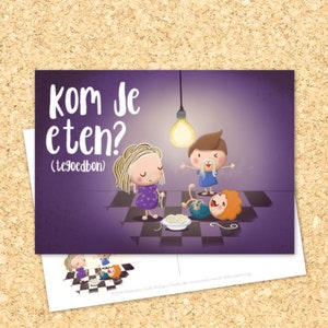 Tu viens manger ? Carte postale