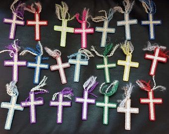 Cross bookmark pattern from plastic canvas - downloadable
