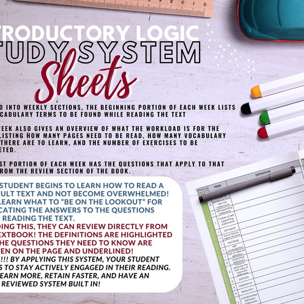 Introductory Logic Definition Worksheets StudySystem CC Challenge B Students
