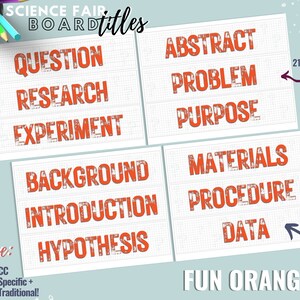 Science Fun Title Ch A: Science Fair Project Board Titles Classical Conversations ...