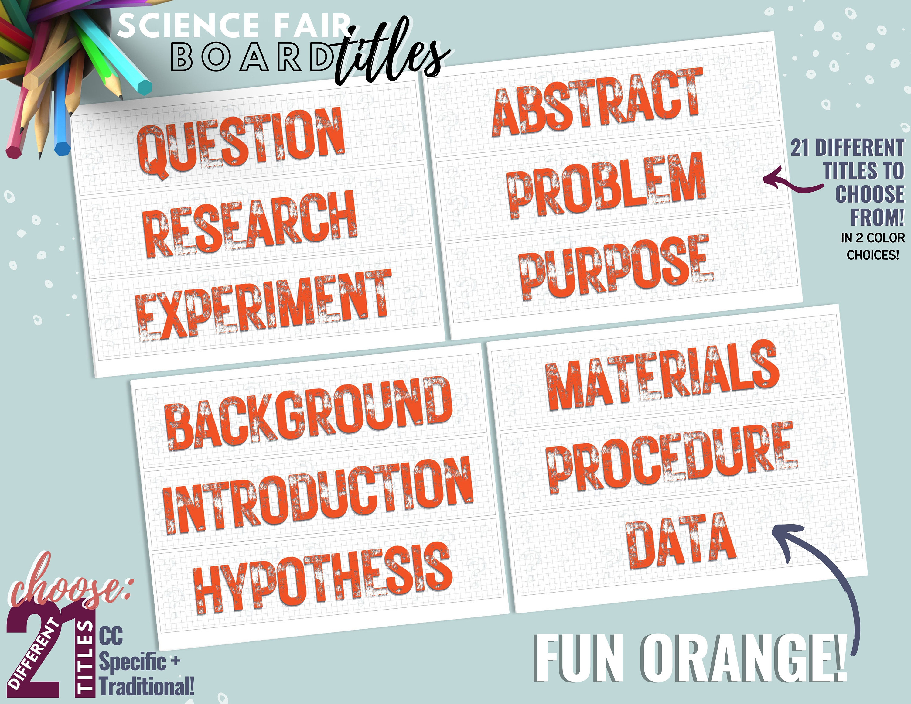 Ch A: Science Fair Project Board Titles Classical Conversations ...