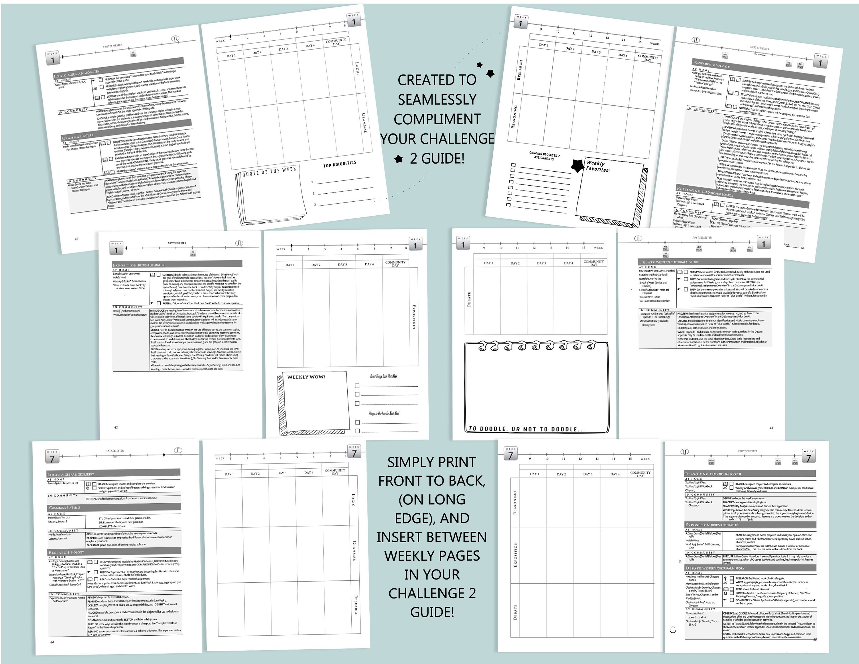 Classical Conversations Challenge 2 Planner for CC Ch 2 | Etsy