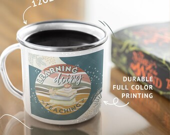 NEW!!! Learning, Doing, Teaching Classical Educator Enamel Camping Mug Classical Conversations