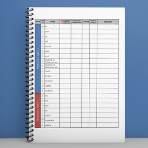 Ch B Henle Latin: Challenge B Henle Vocab Dryerase Worksheets - Etsy