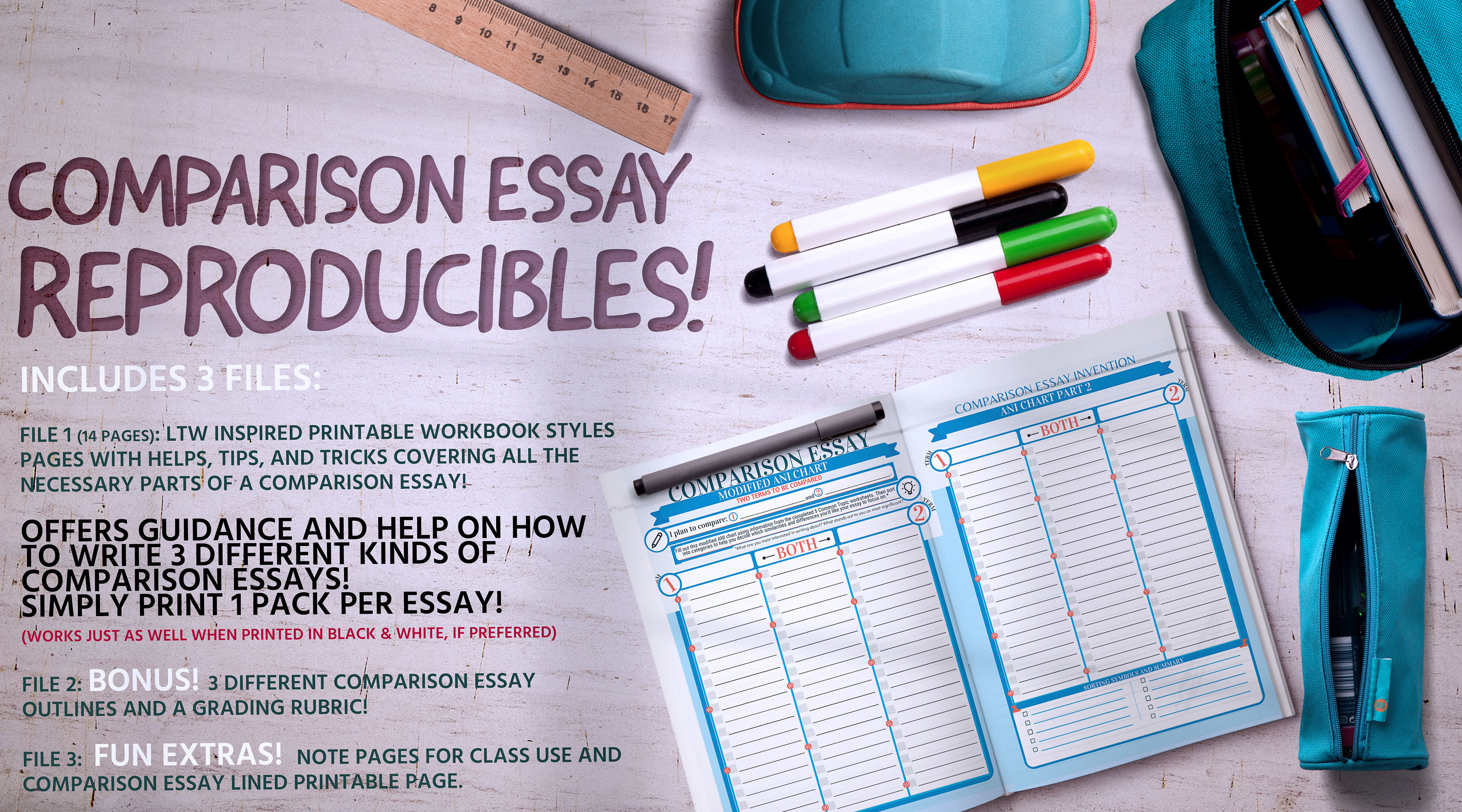 Ch 1: LTW Comparison Essay Worksheets for CC Challenge 1 Lost Tools Level 1