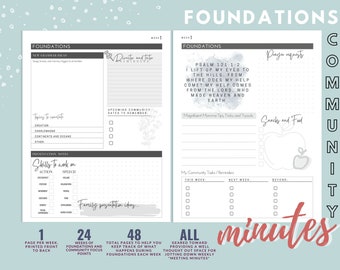25-26 Cycle 2 Foundations Planner Community Minutes Classical Conversations