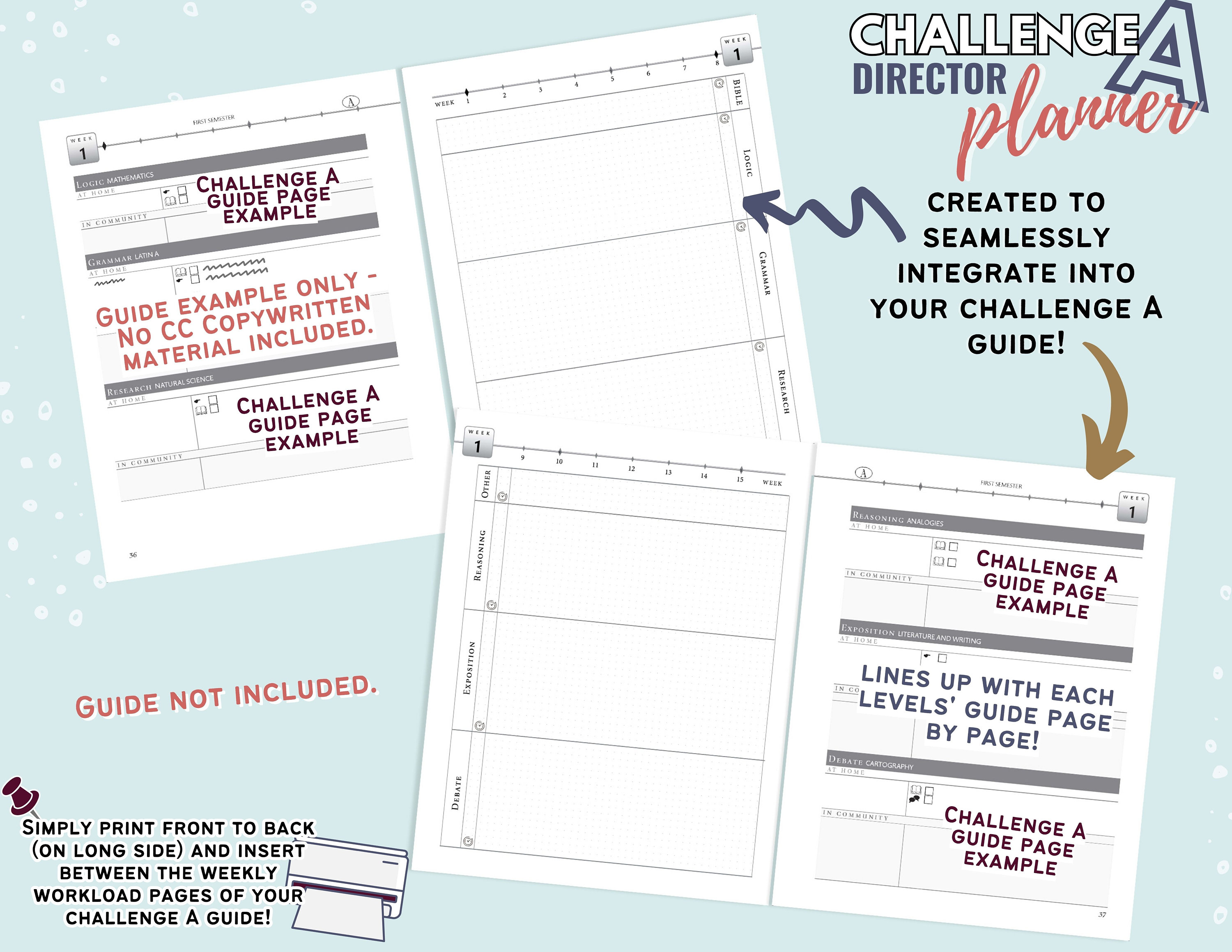 23/24 Ch A: Planner Classical Conversations Challenge A - Etsy