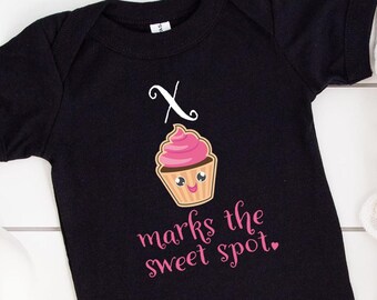X Marks the Sweet Spot, Infant Clothing, Cute Baby Onsie, Baby Clothes, Baby Shower Gift