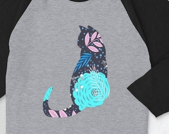 Cat Shirt for Women, Decorative Cat, Cat Lovers Gift, Cute Cat Shirt, Gift for a Girlfriend, Animal Lovers Tee