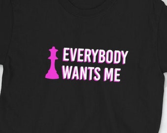Chess Shirt, Chess Piece Queen, Chess Top, Chess Player, Clothing, Chess Queen Shirt, Chess Player Gift, Chess Team Tournament Shirts