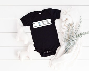 Uploading Life Skills Onsie, Newborn Gift, Infant Clothing, Cute Baby Onsie, Baby Clothes, Baby Shower Gift, New Baby Gift,  Newborn Gift