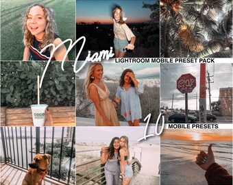 MIAMI - 10 Mobile Lightroom preset pack voor Instagram, bloggers en andere social media influencer platforms *2 BONUS PRESETS*