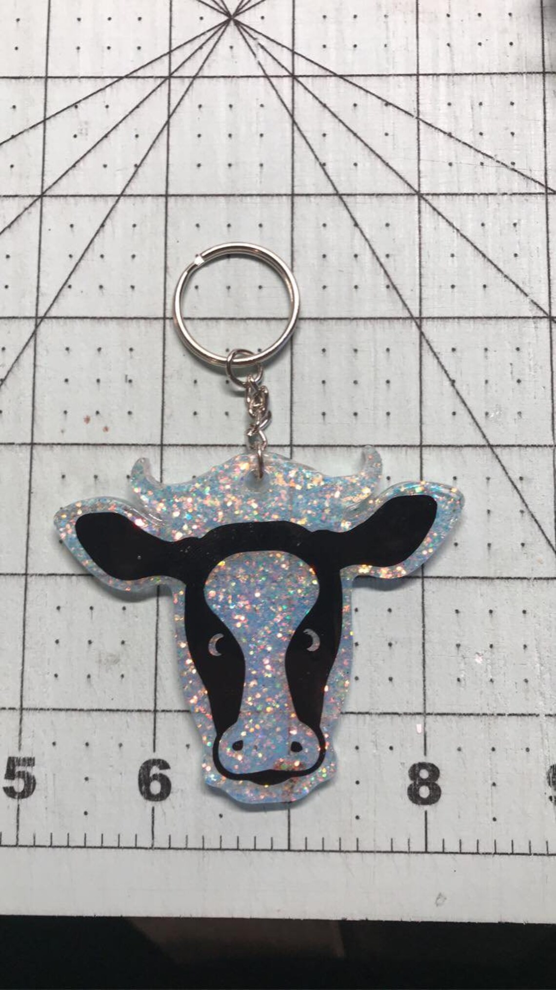 Custom Cow KeyChain Etsy
