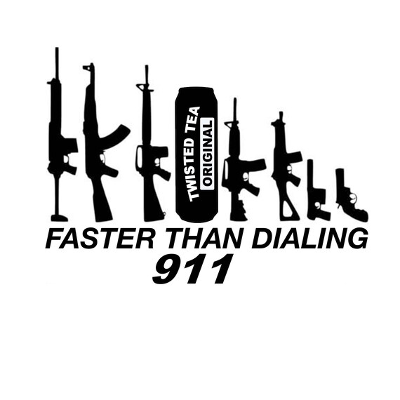 Dialing 911 Twisted Tea Decal | Etsy 