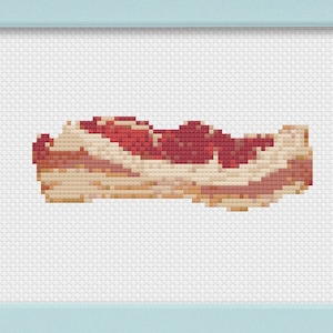 Raw Bacon Cross Stitch Pattern