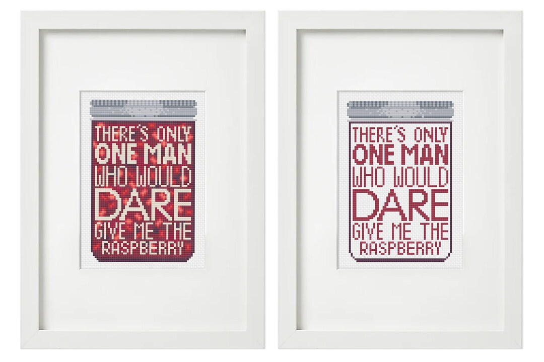 Only One DARE Give Me the Raspberry Cross Stitch Pattern - Etsy