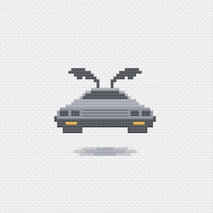 Back to the Future DeLorean Cross Stitch Pattern