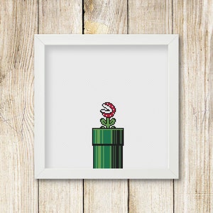 Super Mario 3 Piranha Plant Cross Stitch Pattern image 2