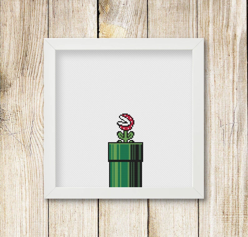 Super Mario 3 Piranha Plant Cross Stitch Pattern image 2