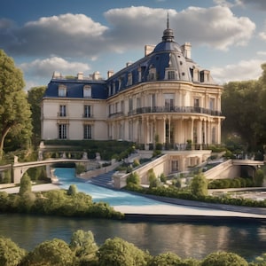 Digital Art Mansion-Digital Print-Wall Art-Mansions-Fancy Photos
